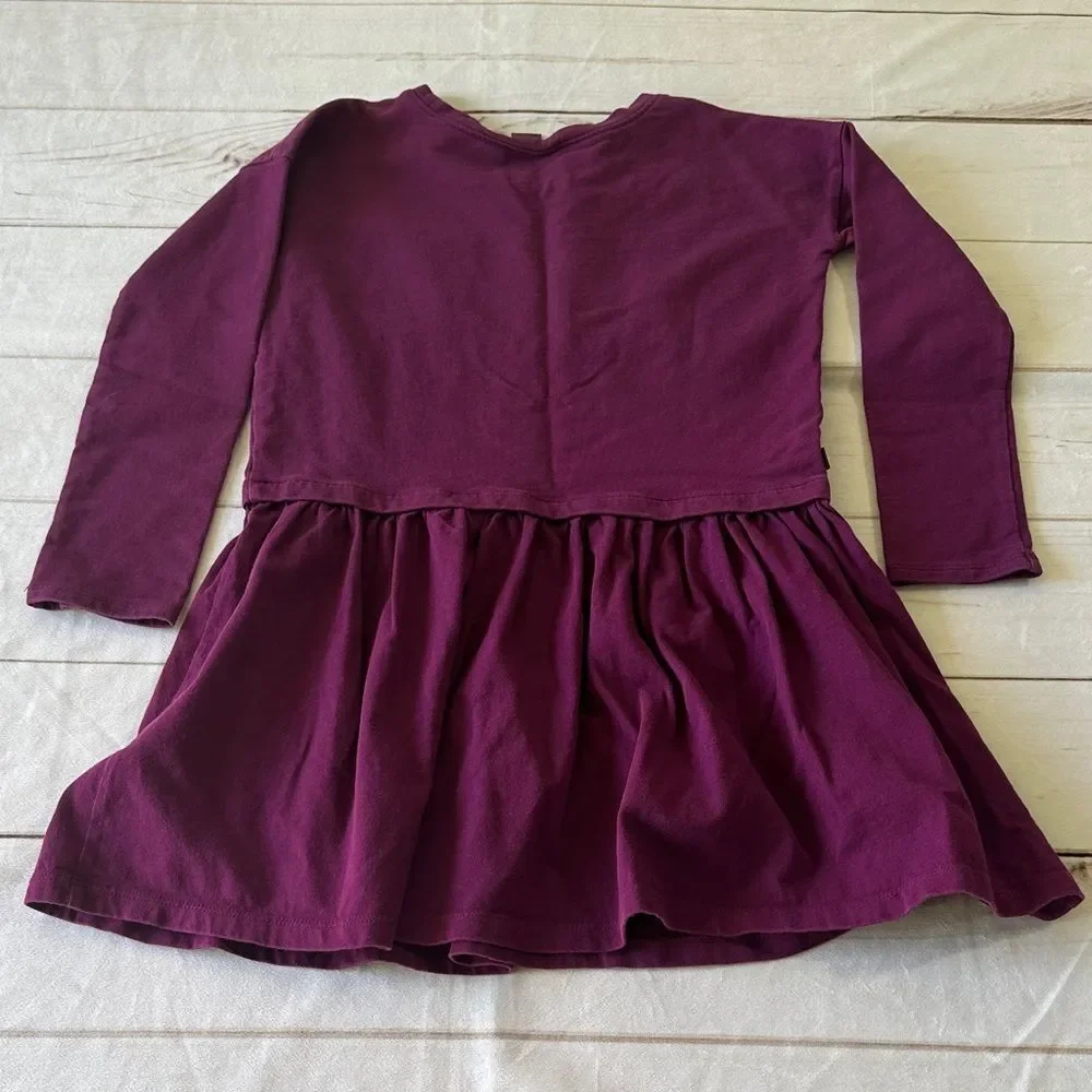 Tea Collection Deep Purple Long Sleeve Dress